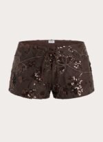 Sozzani Denim Mini Shorts - Chocolate - Image 11