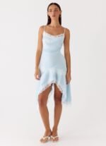 Starla Midi Dress - Pale Blue - Image 6