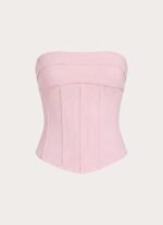 Super Model Crepe Corset Top - Pink - Image 8