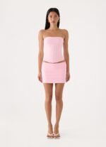 Super Model Crepe Corset Top - Pink - Image 5