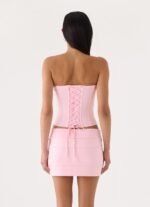 Super Model Crepe Corset Top - Pink - Image 3