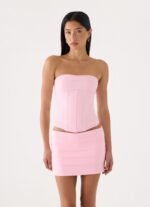 Super Model Crepe Corset Top - Pink - Image 2