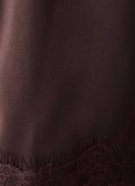 Tarina Lace Trim Mini Shorts - Chocolate - Image 8