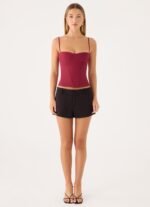 Tayana Corset Top - Merlot - Image 6