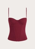 Tayana Corset Top - Merlot - Image 8