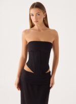 Tillie Corset Top - Black - Image 2