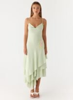 Trisette Midi Dress - Lime - Image 4