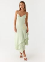 Trisette Midi Dress - Lime - Image 7