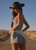 Vianna Denim Bustier Top - True Denim - Image 5