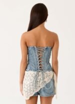 Vianna Denim Bustier Top - True Denim - Image 7