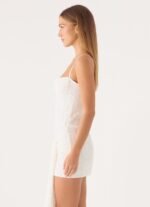Xylo Lace Mini Dress - White - Image 4