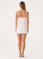 Xylo Lace Mini Dress - White - Image 3