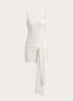 Xylo Lace Mini Dress - White - Image 8