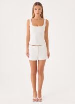 Yena Crepe Top - White - Image 5