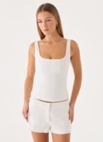Yena Crepe Top - White - Image 6