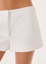 Yena Crepe Low Rise Shorts - White - Image 6