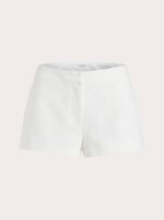 Yena Crepe Low Rise Shorts - White - Image 9