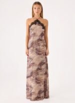 Zamarita Halter Maxi Dress - Golden Tiger - Image 2