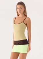 Zaylia Colour Block Mini Dress - Olive - Image 10