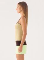 Zaylia Colour Block Mini Dress - Olive - Image 6