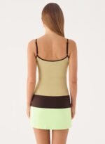 Zaylia Colour Block Mini Dress - Olive - Image 7