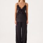 Zoeyy Satin Pant - Black